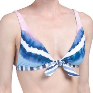 NEW Splendid Bikini top. XS tie dye stripe